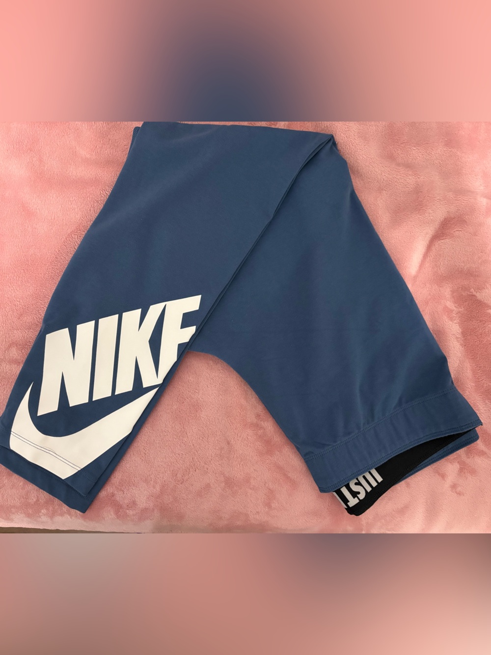 Nike Blue Leggings with White Logo